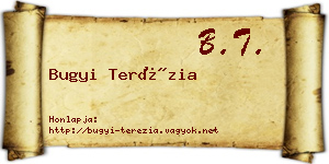 Bugyi Terézia névjegykártya